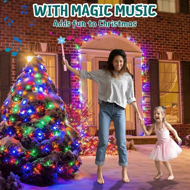 Airjam Wireless Remote Control Outlet, Magic Light Wand for Christmas Tree Lights and Home Decoration Lights, Remote Light Switch with Music, Christmas Gift for Kids/Friends/Family, Pink - Image 2